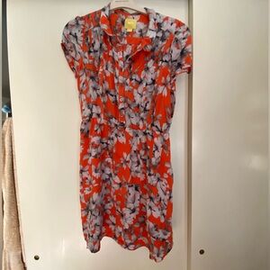Maeve by Anthropologie size 12 orange floral dress